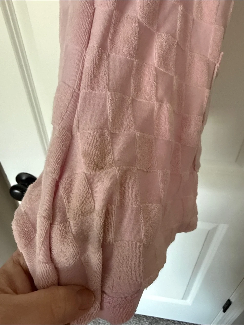 Old Navy Pink Textured Girls' Romper with Tie Straps